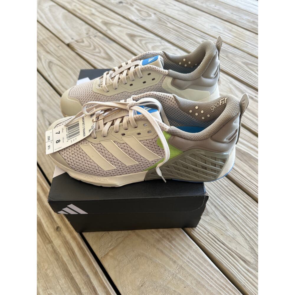 Adidas Dropset Trainer Women 8 Men 7 NWT NEW Alumina/Chalk White/Blue Burst